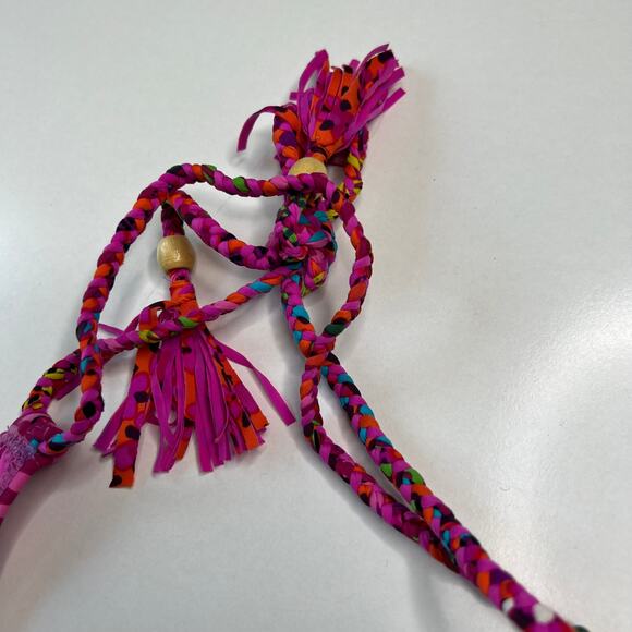 Nanette Lepore NWT Women's Bikini Wired Top Tassels Colorful Artsy Print Size L - Picture 7 of 11